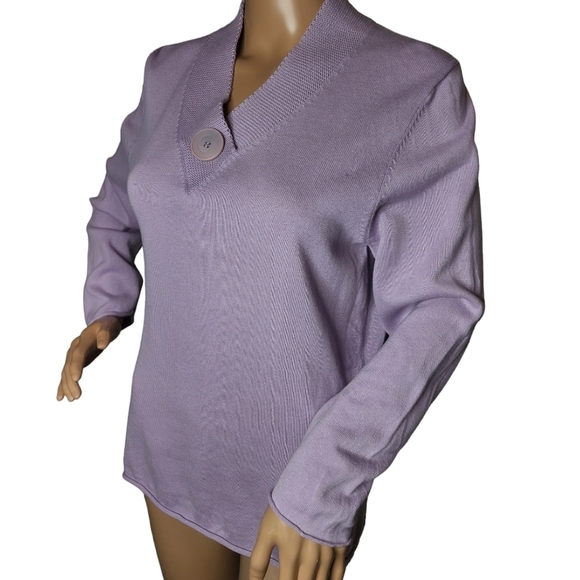 J Jill long sleeve purple knit shirt - Picture 13 of 16